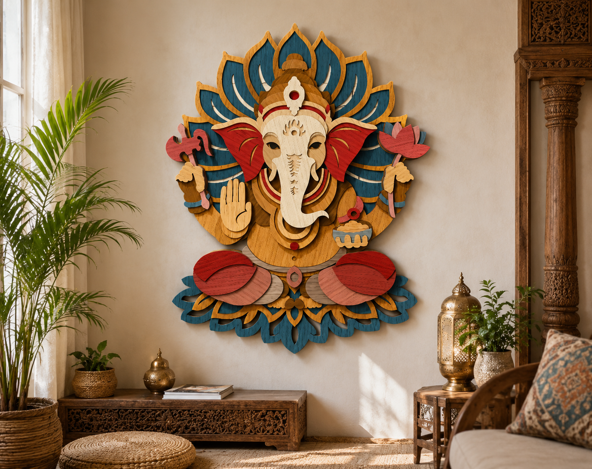 Hindu Mandala Multilayer Cut Template

