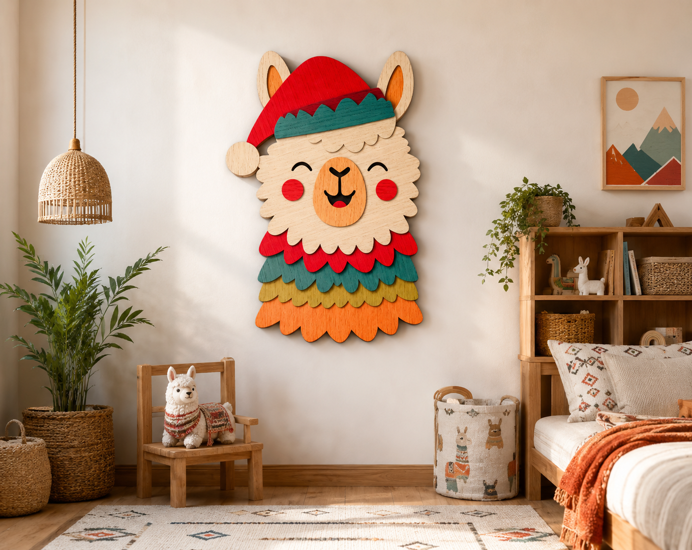 Holiday Lama Multilayer Cut Template

