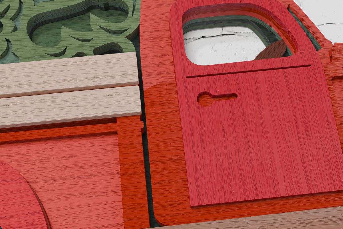 Holiday Truck Multilayer Craft File

