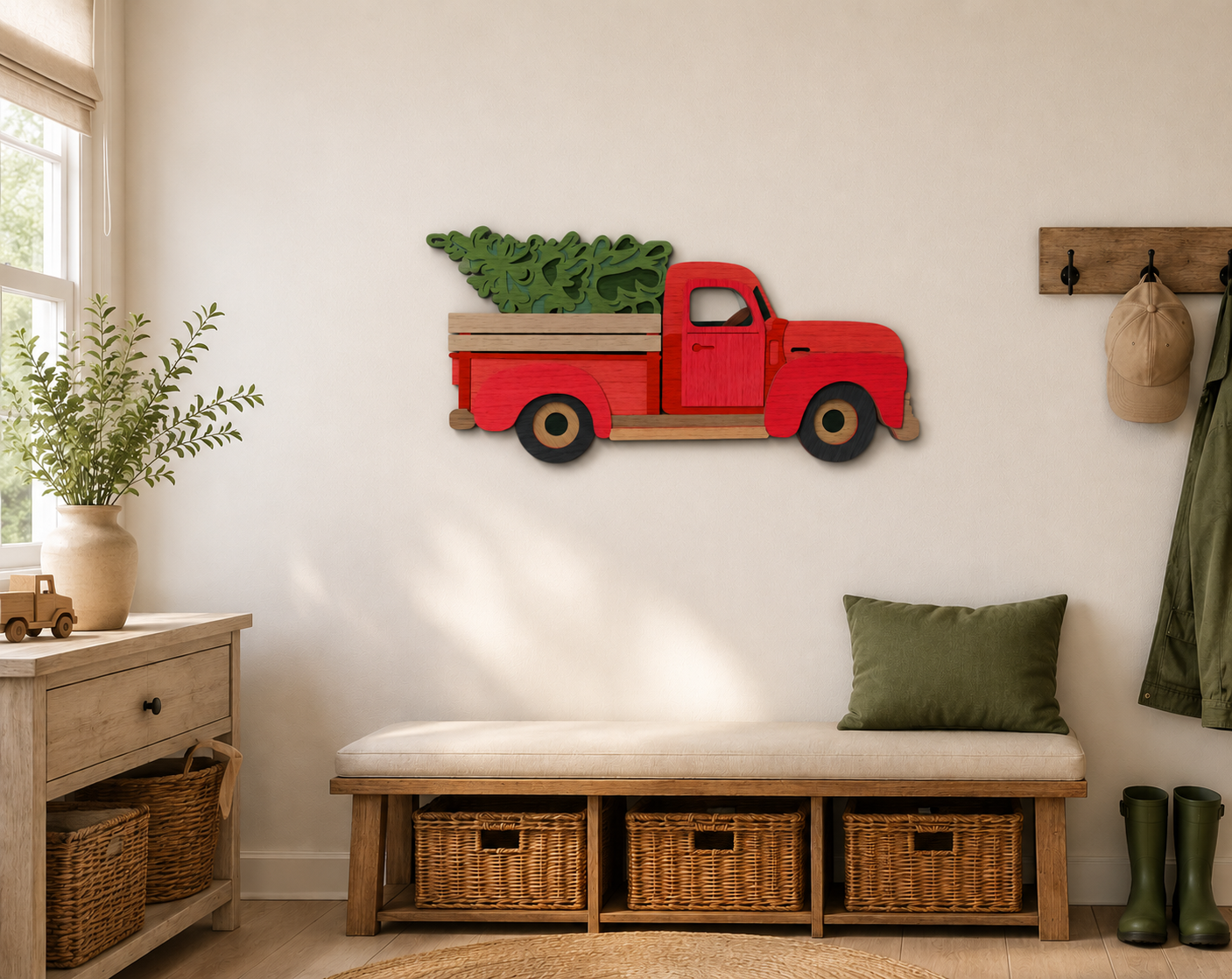 Holiday Truck Multilayer Cut Template

