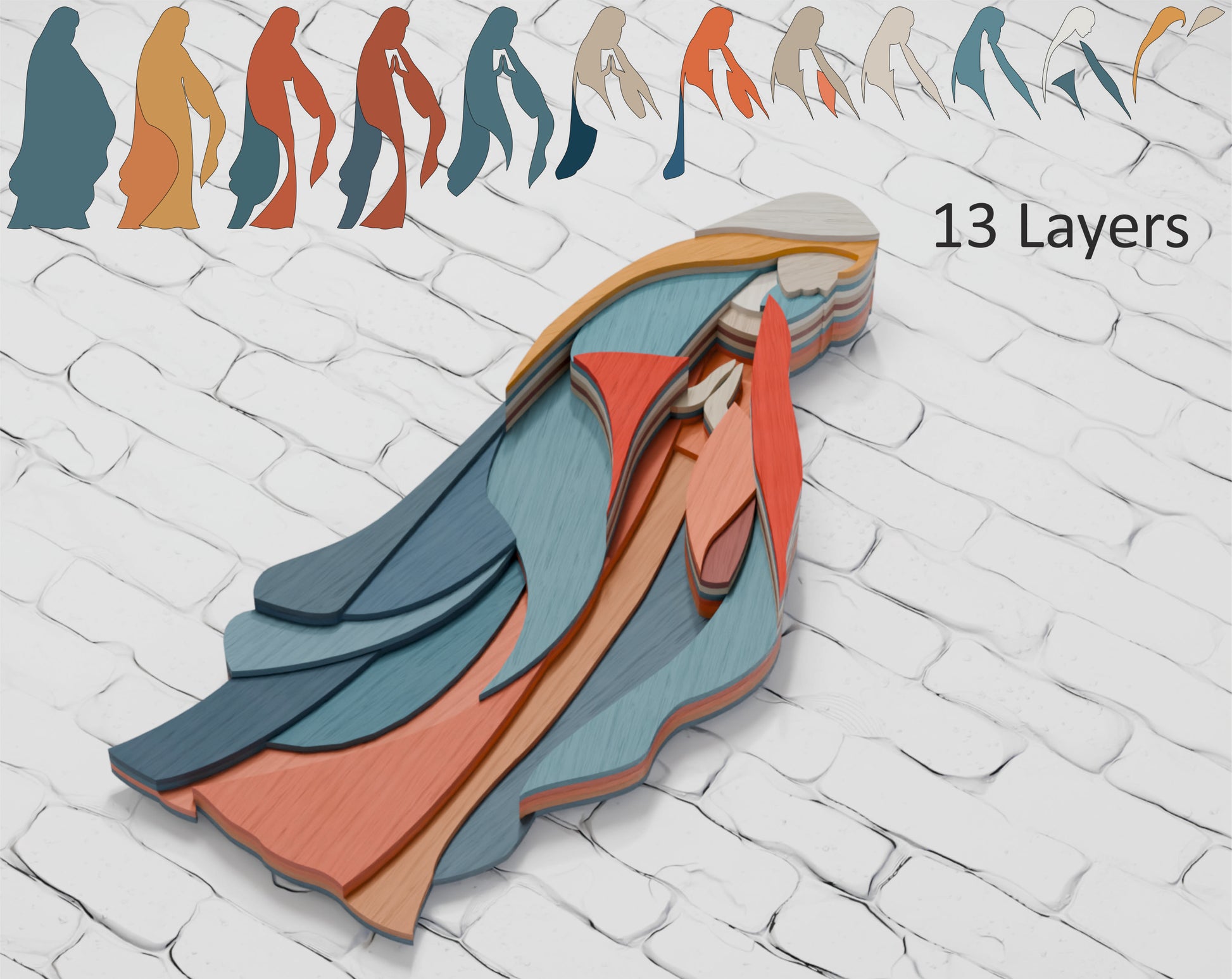 Holy Virgin Mary Layered Design

