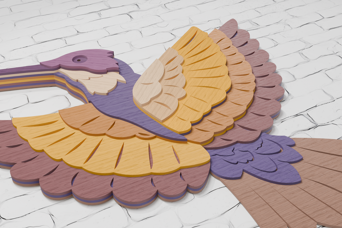 Hummingbird themed multilayer SVG DIY craft with kids