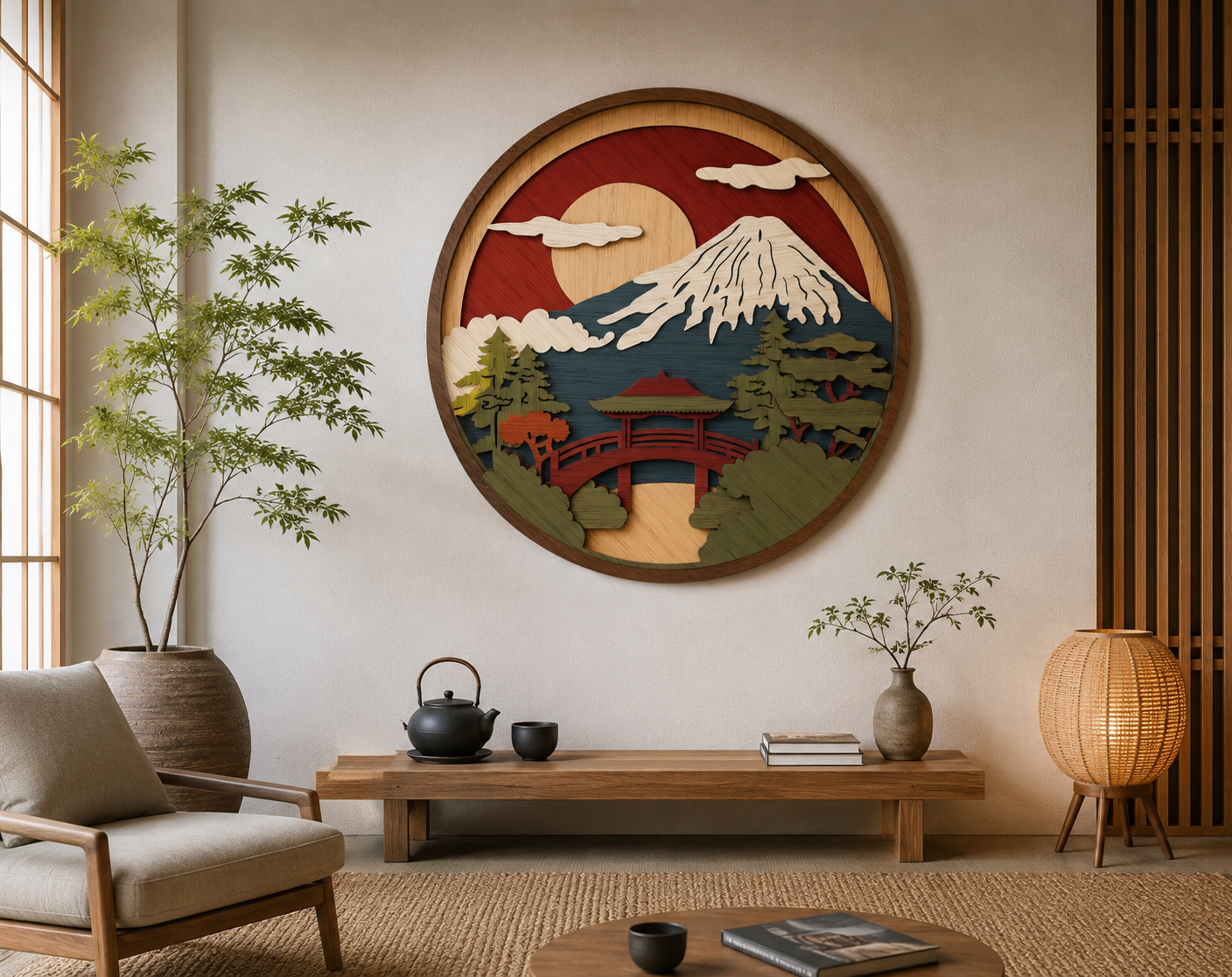 Japanese Landscape Cricut Cut File

