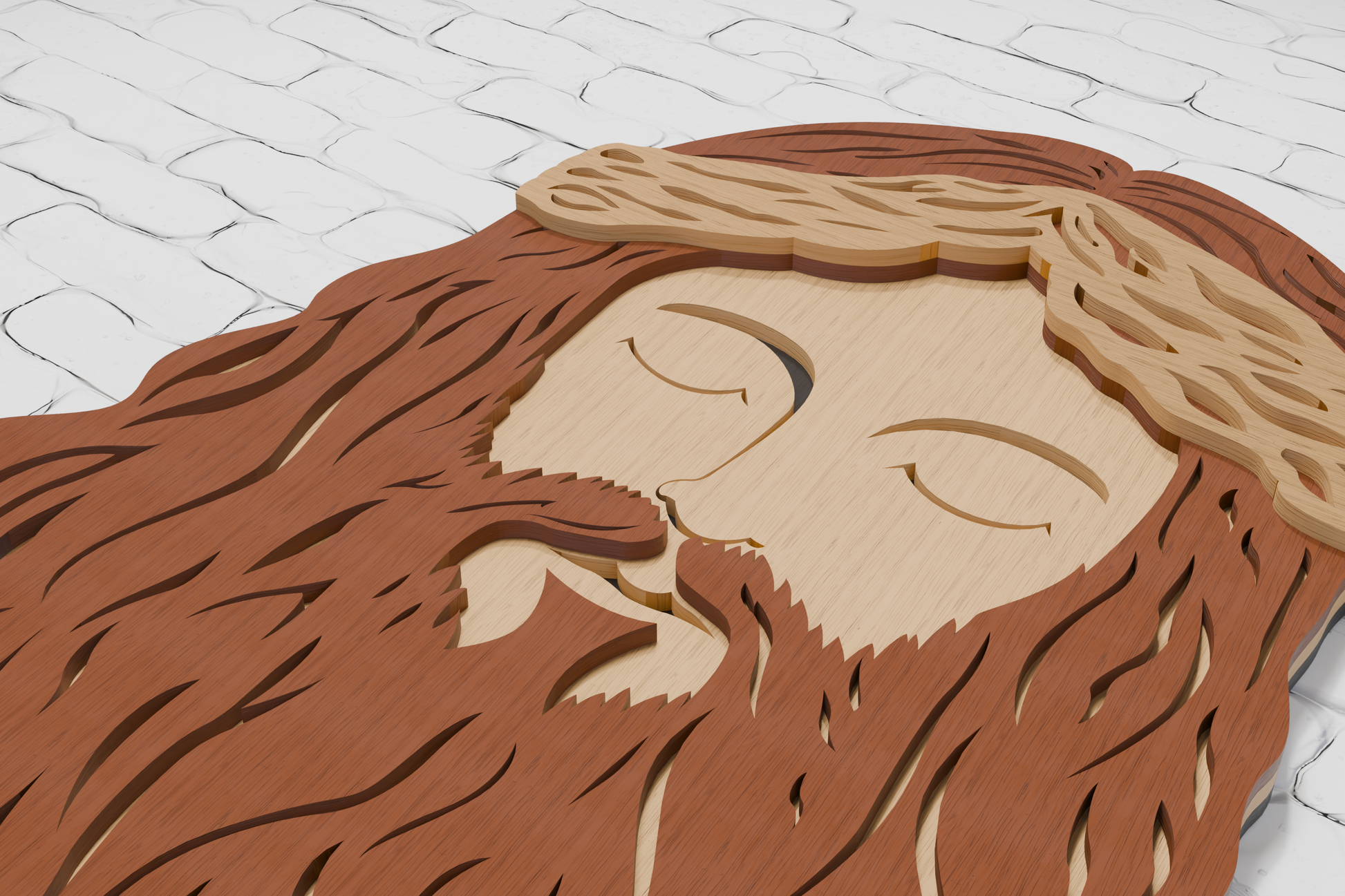 Jesus-Head-Layered-SVG-DXF-PDF-Formats