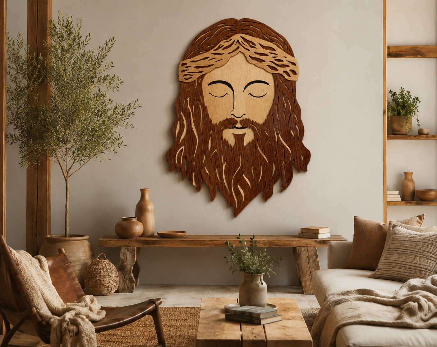 Jesus-Head-Portrait-Laser-Cut-Wood-Design