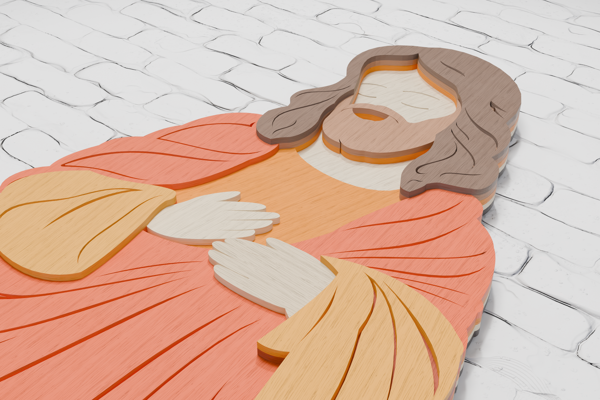 Jesus-Papercut-Layered-SVG-DXF-PDF-Formats