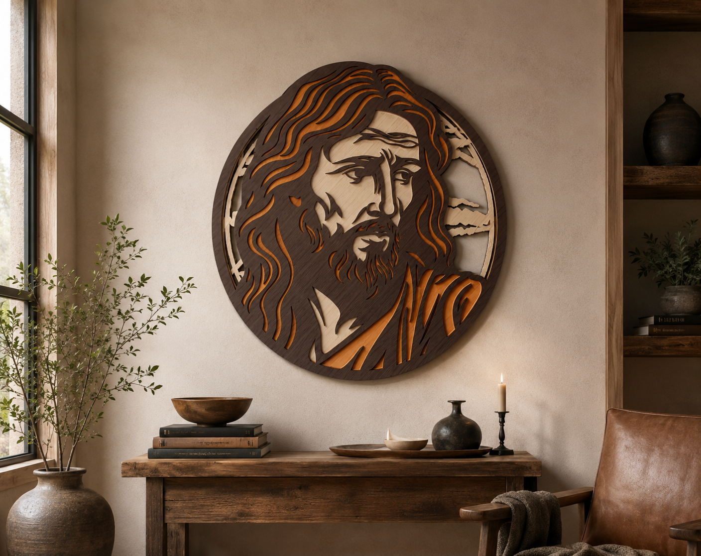Jesus Christ multilayer wall decor SVG