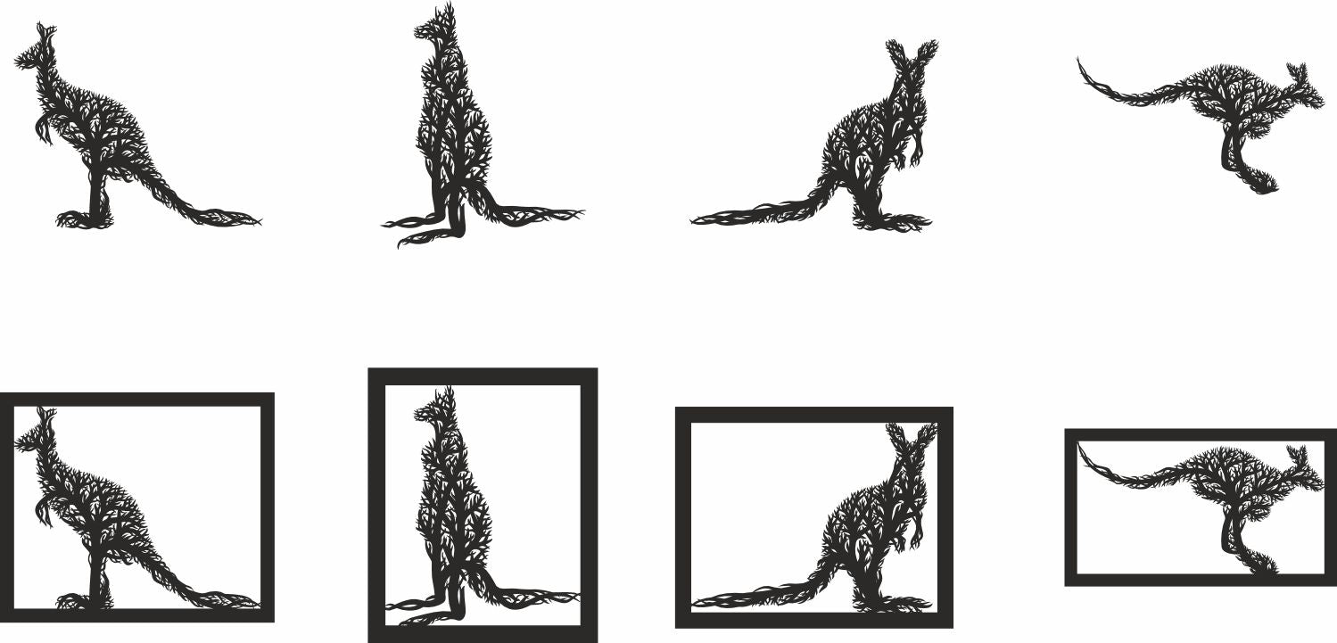 Kangaroo wall art panel