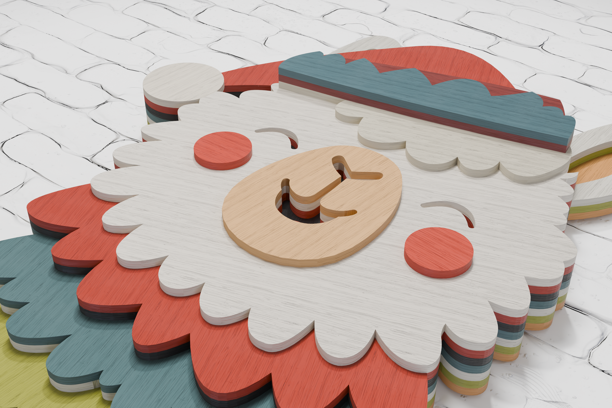 Lama Christmas Shadow Box DIY Template

