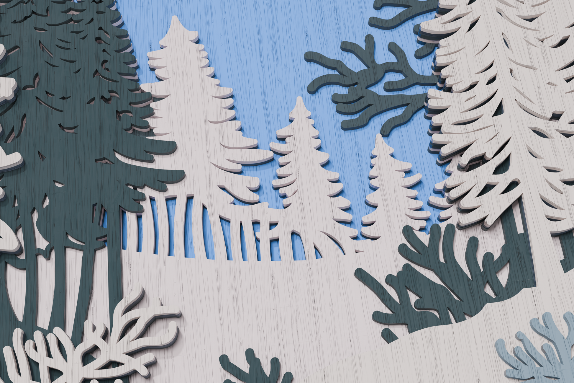 Laser-Engraving-Winter-Forest-Plywood-Design