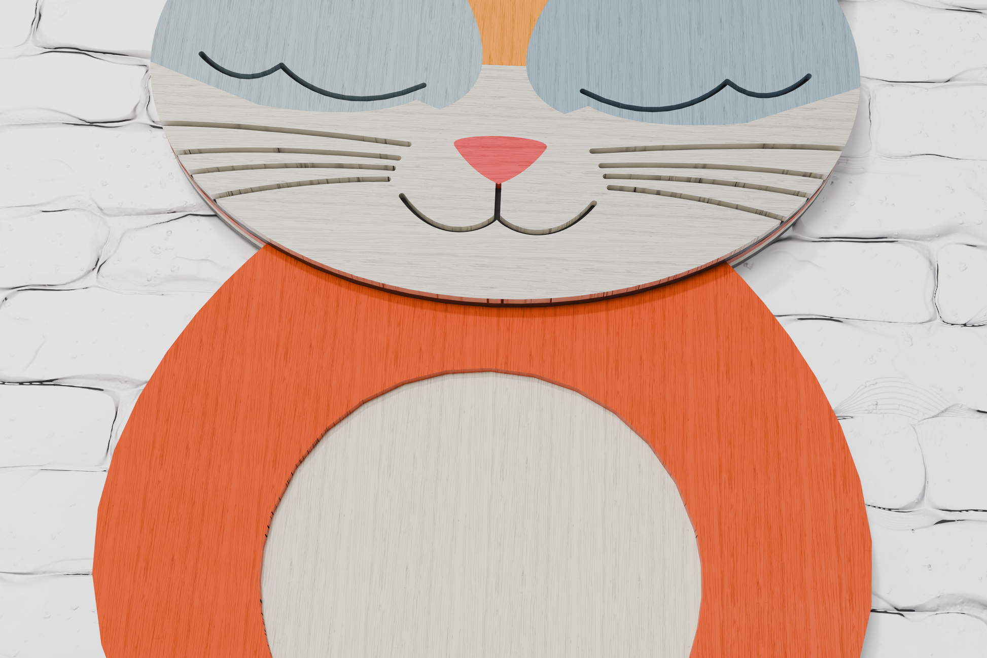 Laser-Engraving-Yoga-Cat-Plywood-Design