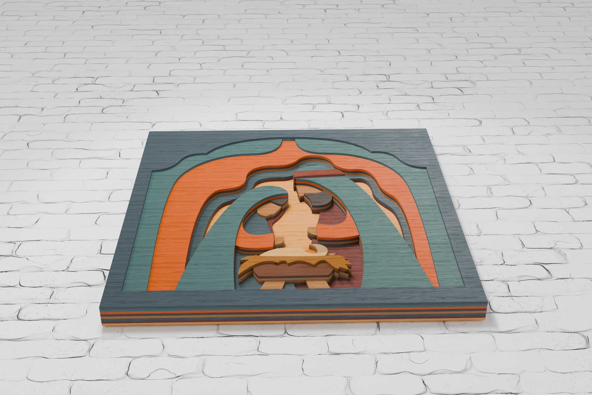 Laser cut Nativity scene from plywood SVG

