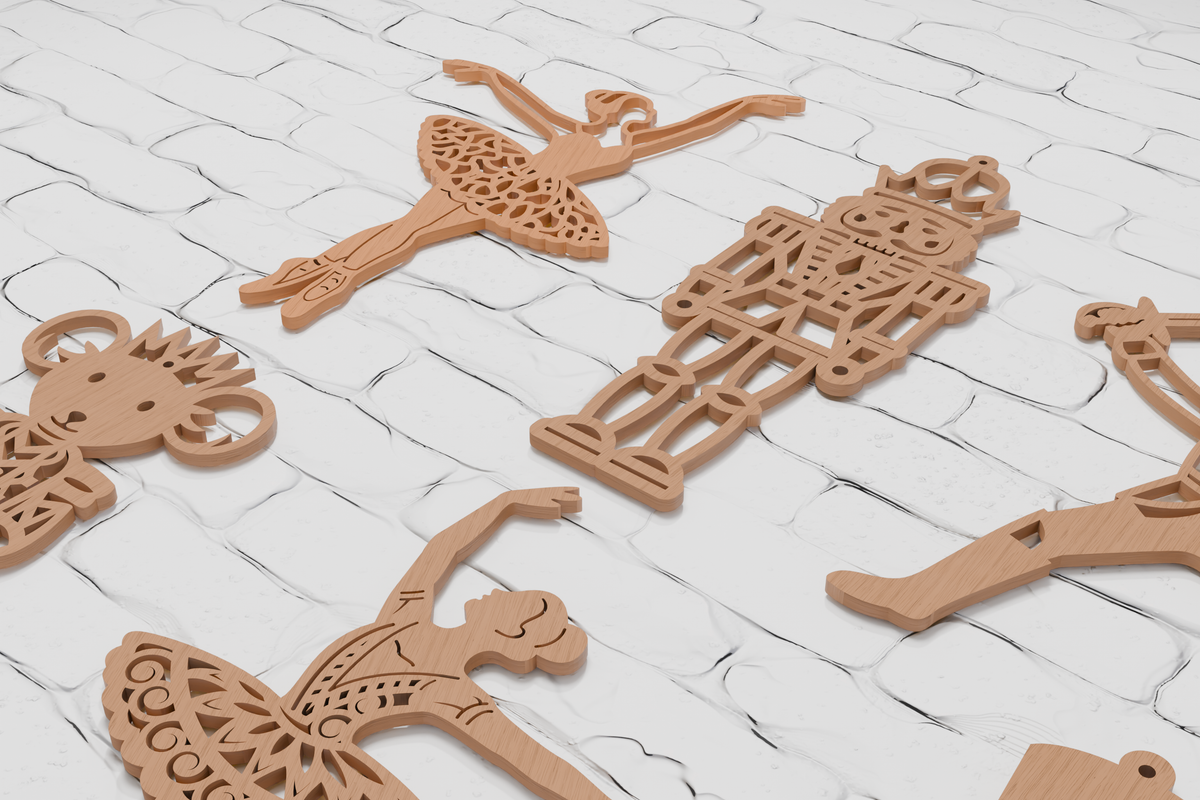 Laser cut Nutcracker from plywood SVG

