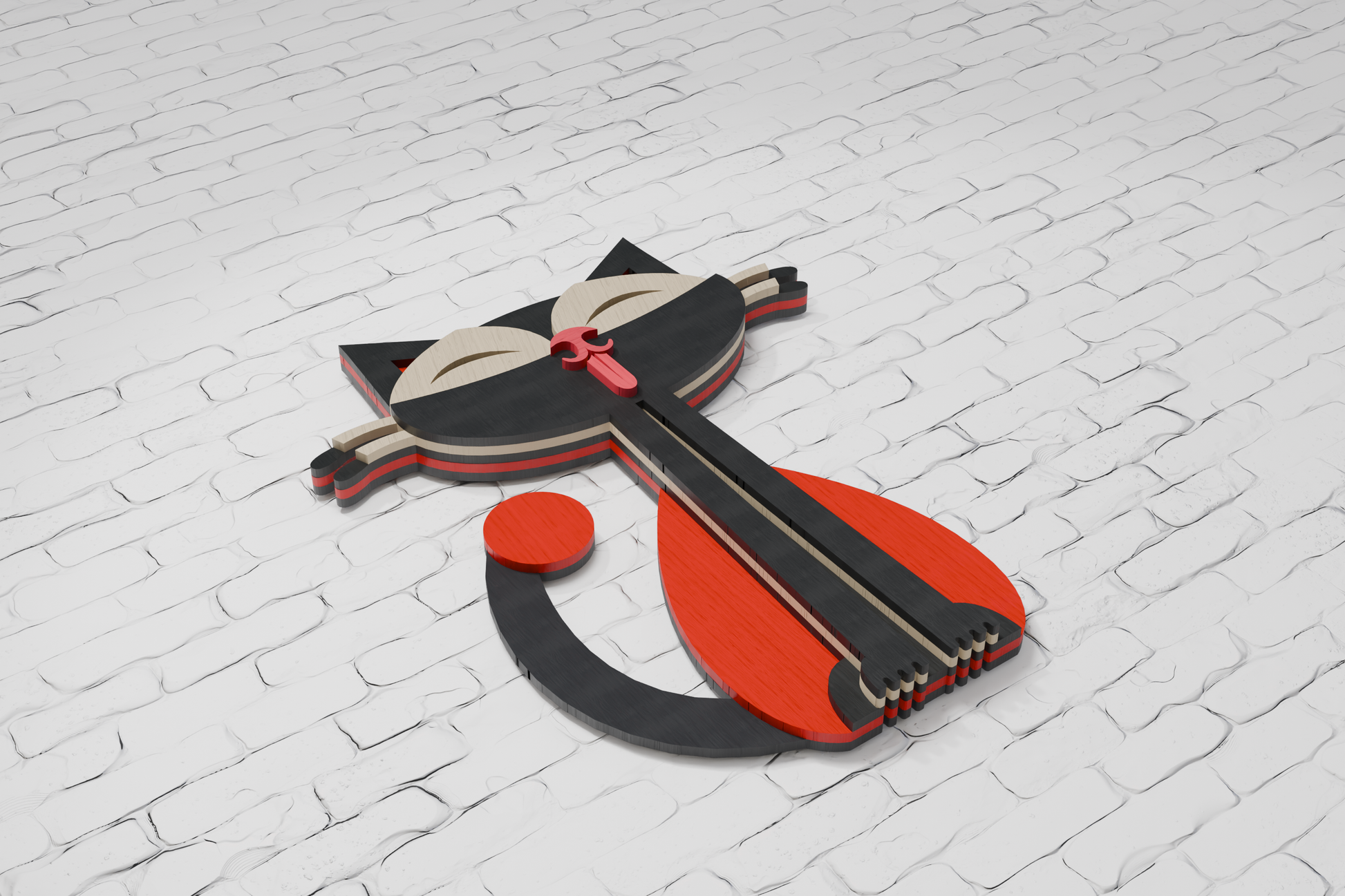 Laser cut cat design for Glowforge