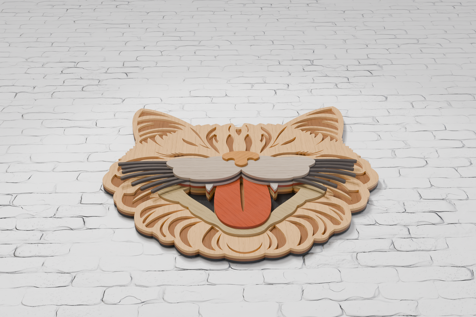 Laser cut cat from plywood SVG

