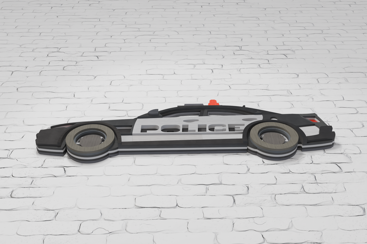 Laser cut police car from plywood SVG

