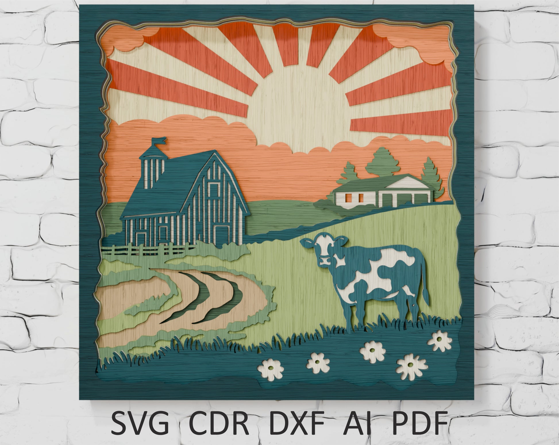 Layered-Cow-on-Farm-Paper-Cut-Cricut-SVG