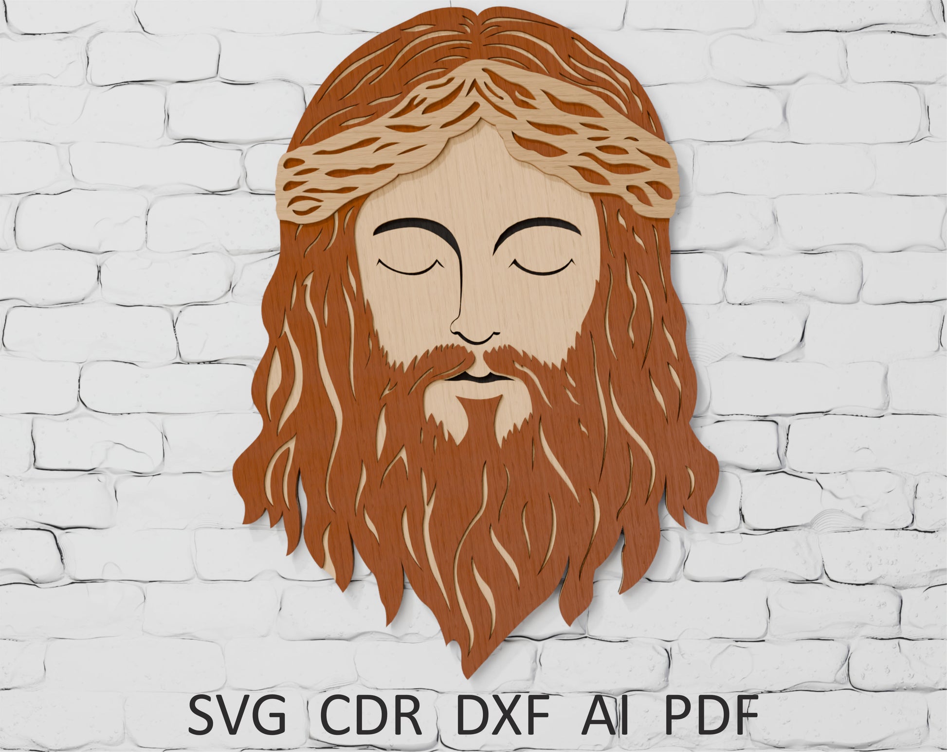 Layered-Jesus-Head-Paper-Cut-Cricut-SVG