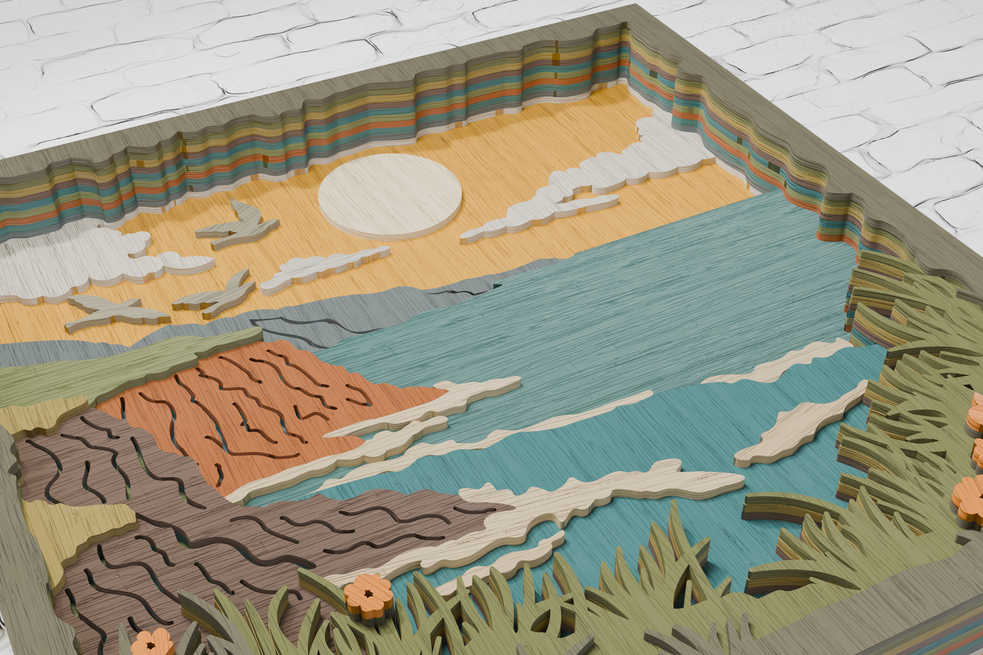 Layered-Ocean-Seascape-Cricut-Project-Idea