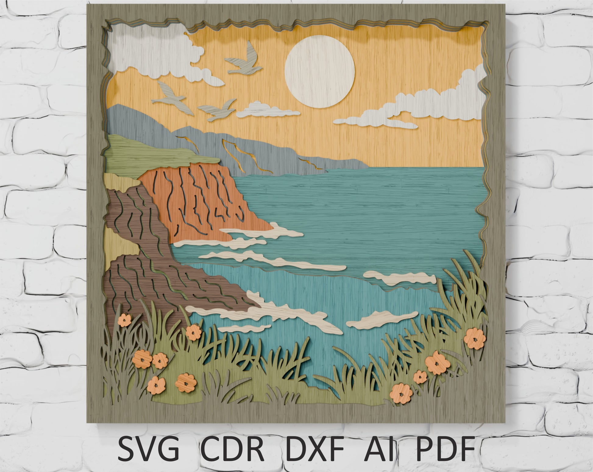 Layered-Ocean-Waves-Paper-Cut-Cricut-SVG