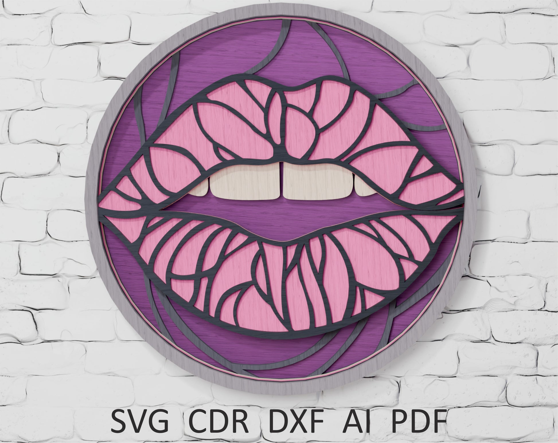 Layered-Woman-Lips-Paper-Cut-Cricut-SVG