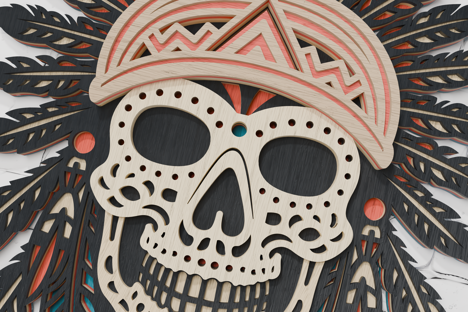 Layered American skull for Cricut maker

