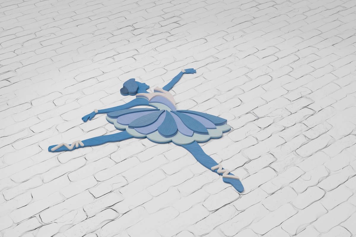 Layered Ballet Dancer laser cut file SVG DXF PDF