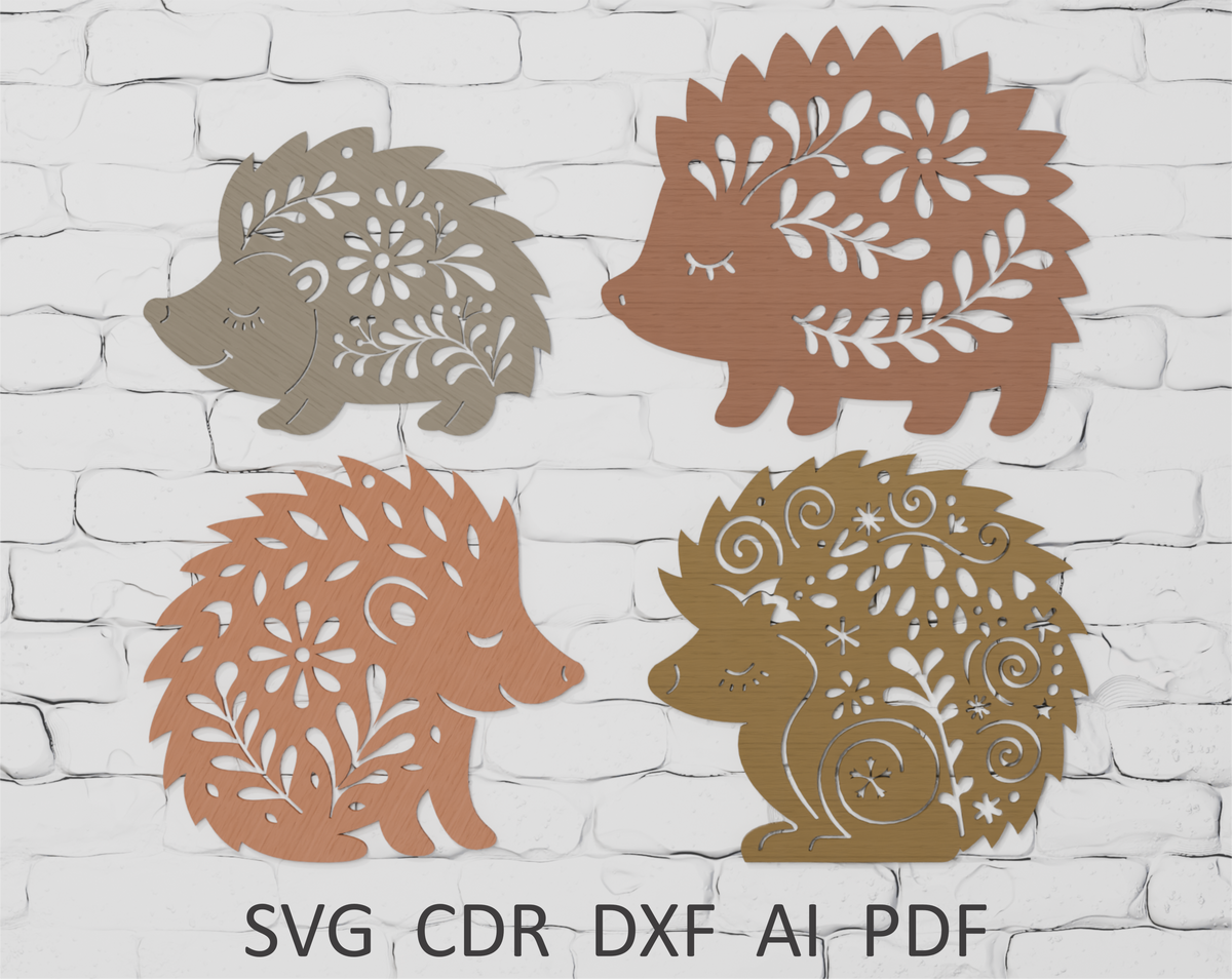 Layered Christmas Hedgehog SVG digital download Cricut Glowforge