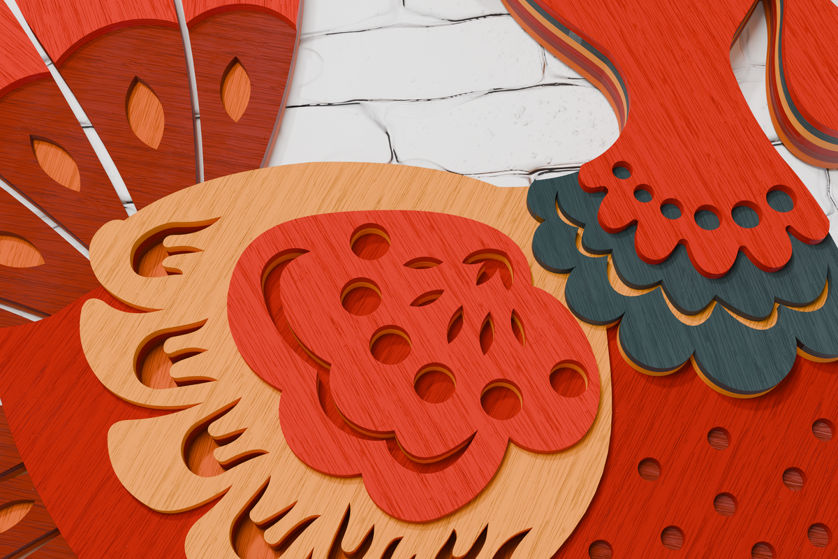 Layered Christmas Santa Turkey Glowforge xTool cut file