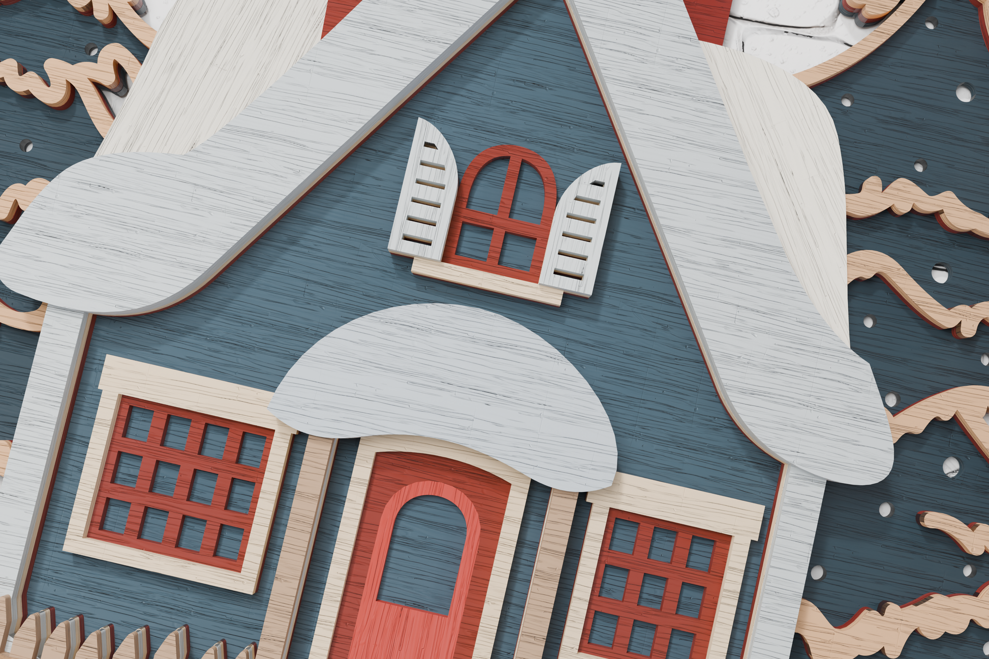 Layered Christmas house for Cricut maker

