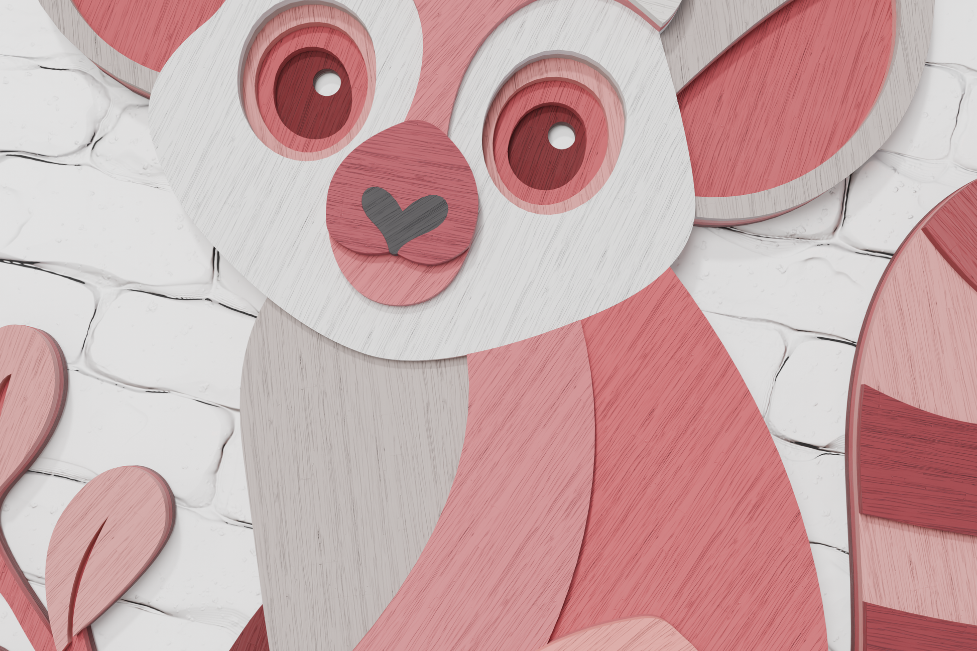Layered Christmas lemur for Cricut maker

