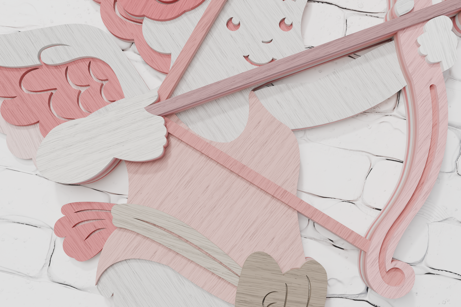 Layered Cupid design for Cricut maker

