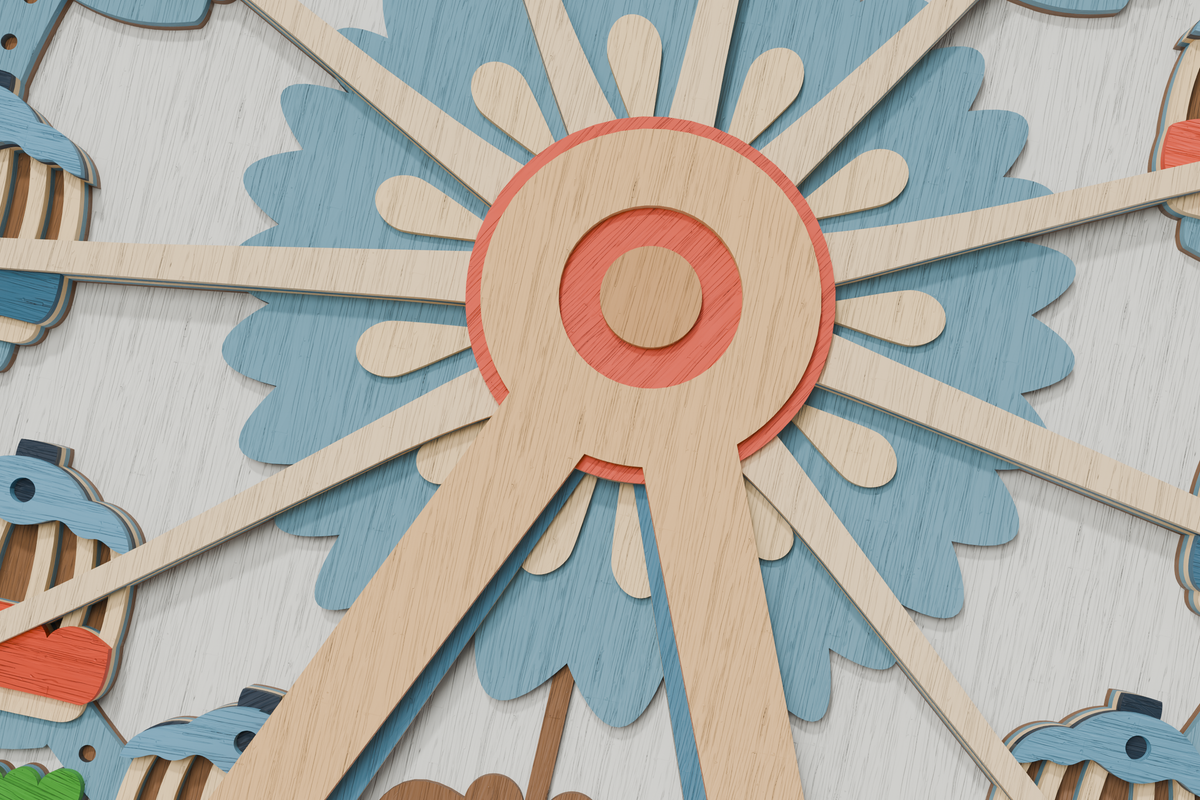 Layered Ferris wheel design for Cricut maker

