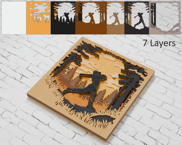 Layered Golf Player SVG digital download Cricut Glowforge