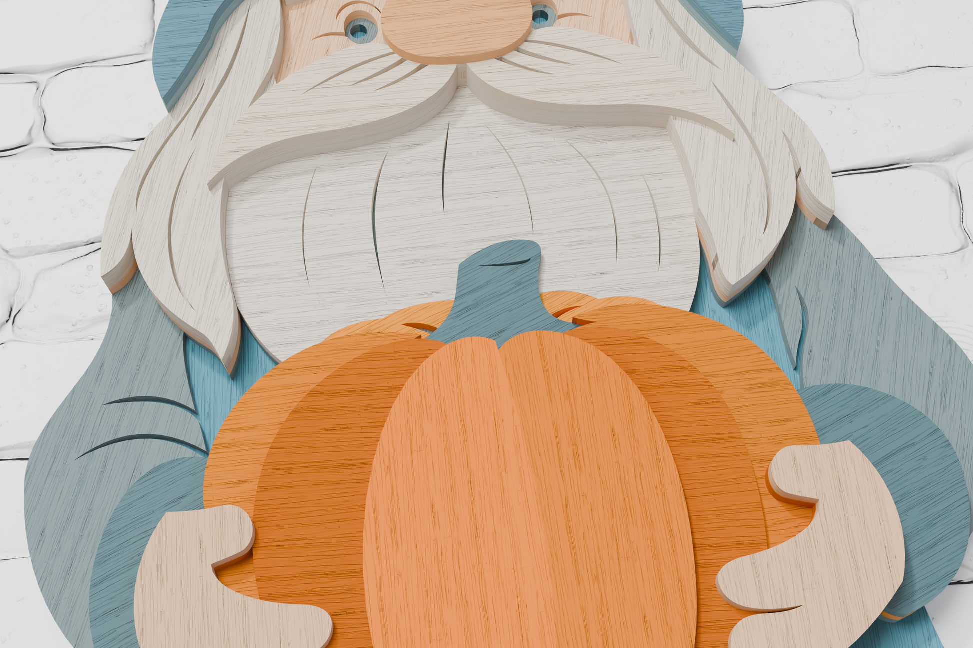 Layered Halloween Gnome SVG laser cut design for paper plywood