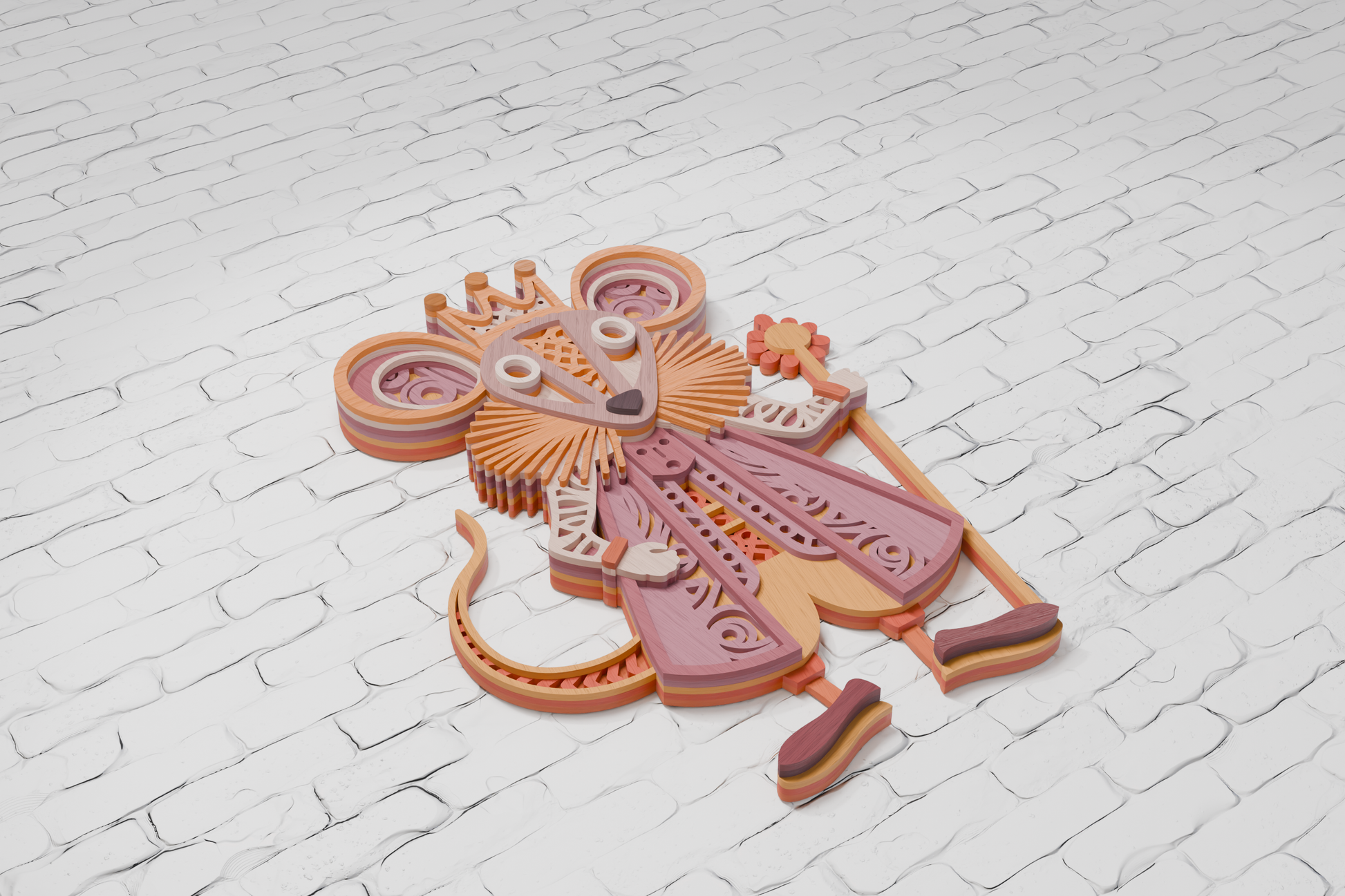 Layered Mouse King Nutcracker laser cut file SVG DXF PDF