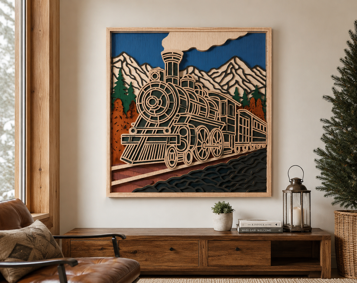Layered Paper Art Train Mandala
