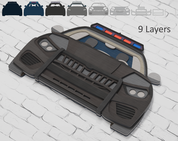 Layered Police Car design for Cricut