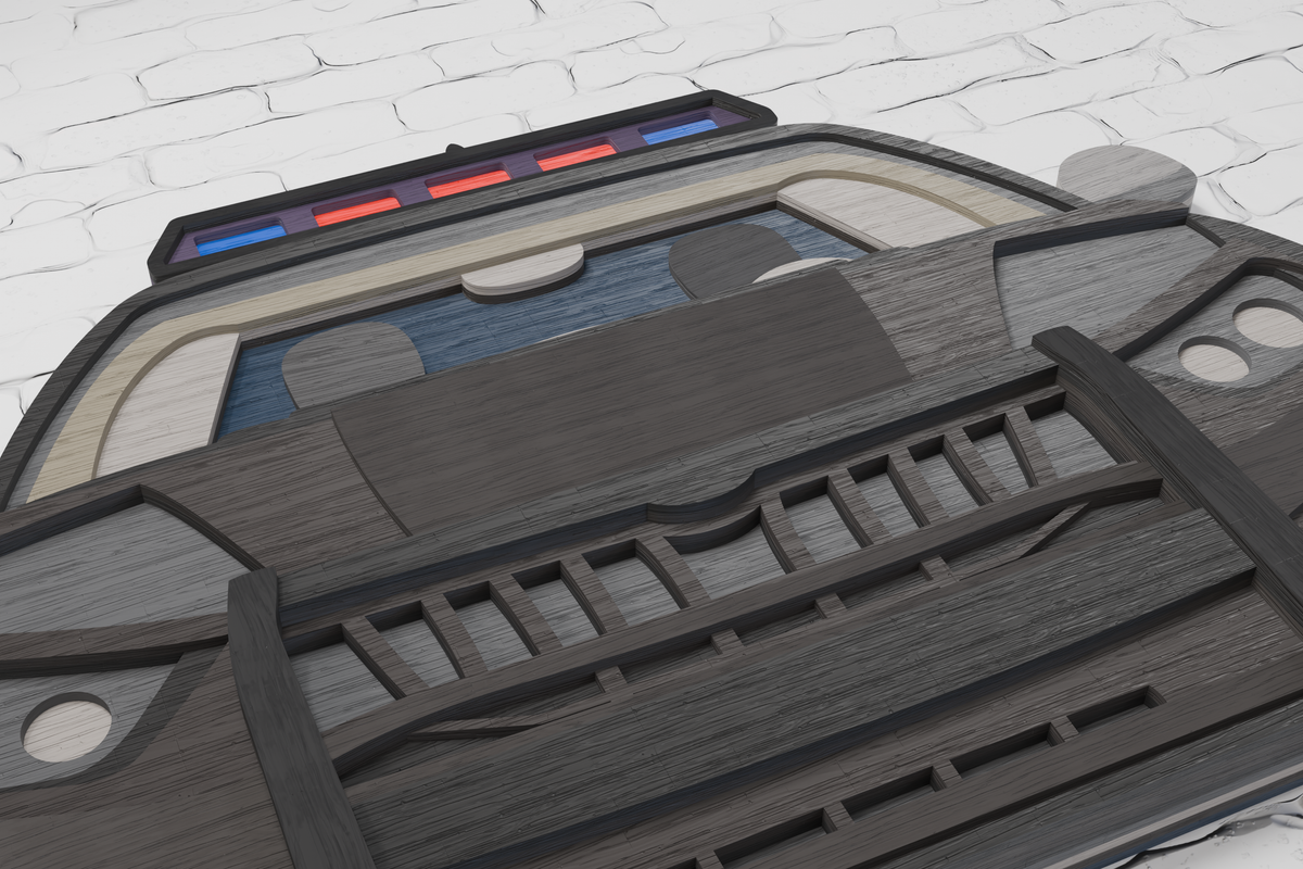 Layered Police Car plywood cut file
