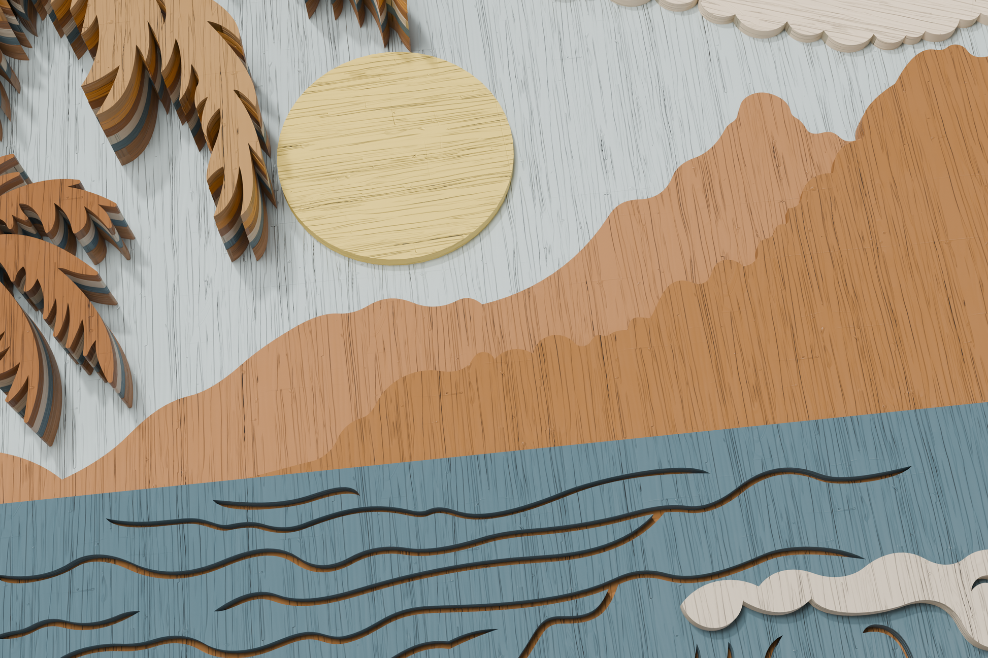 Layered beach mandala SVG for Silhouette Cameo paper crafts