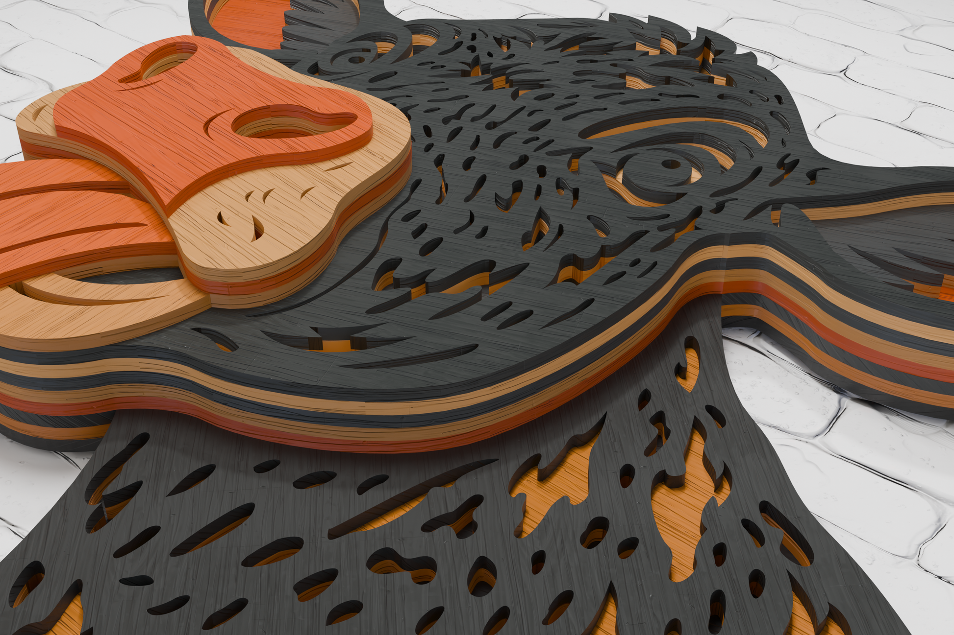 Layered cow laser cut file for xTool D1
