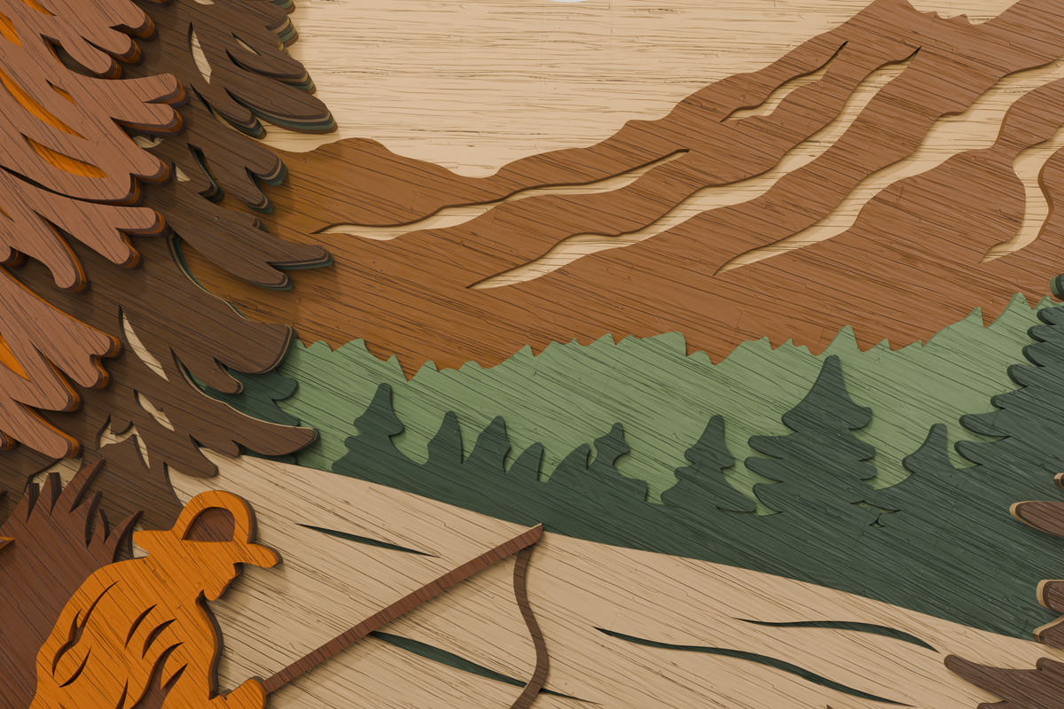 Layered fisherman design for Cricut maker

