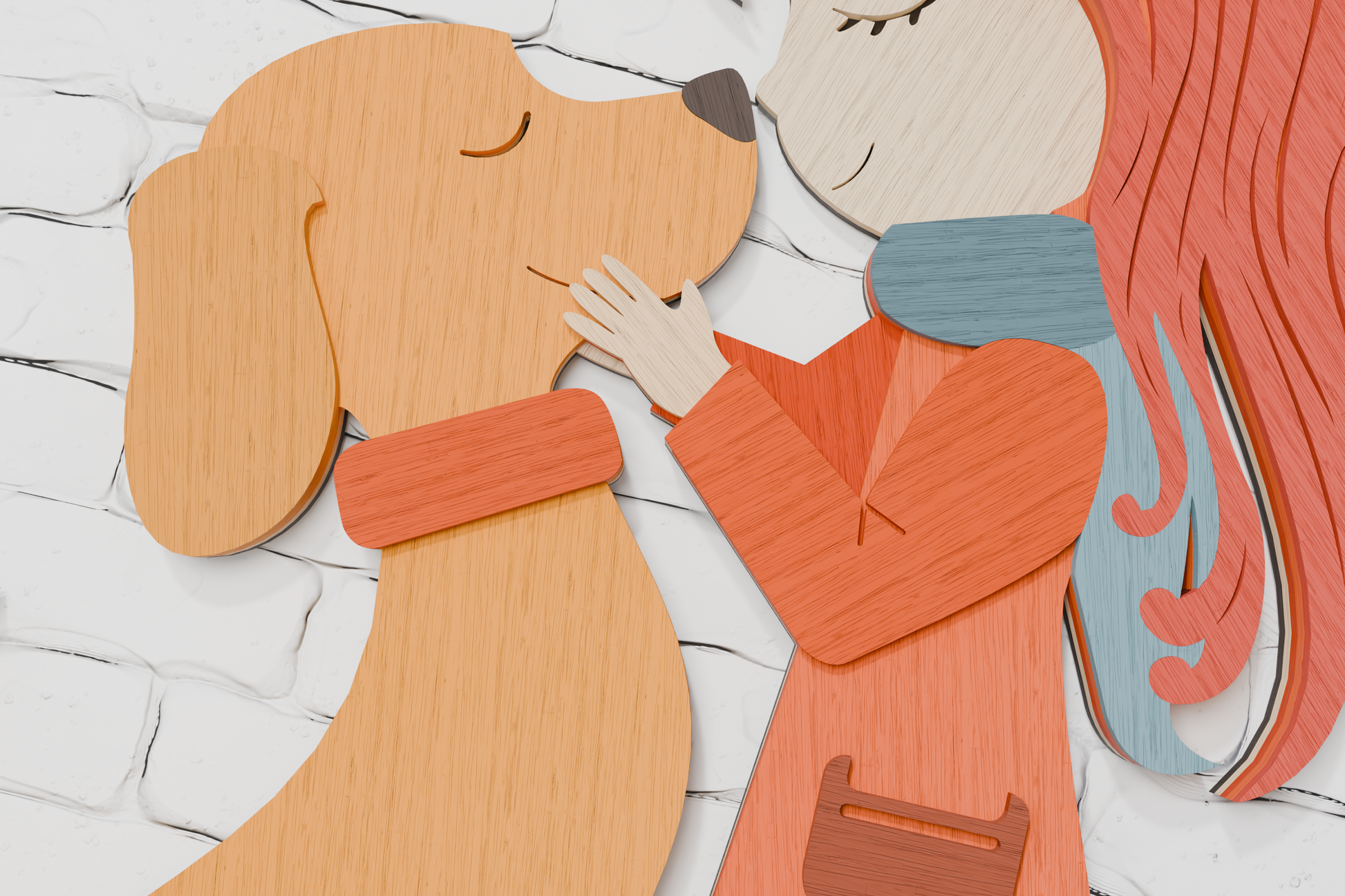 Layered girl and pet for Cricut maker

