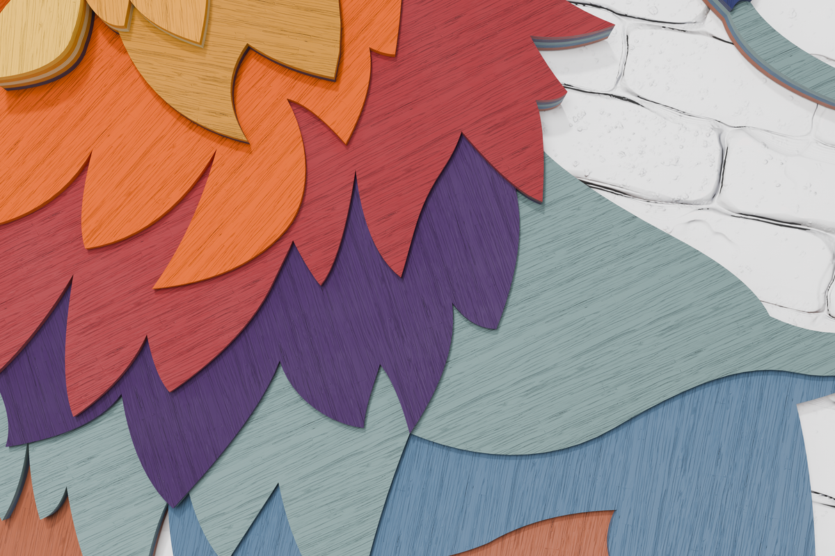 Layered lion design for Cricut maker

