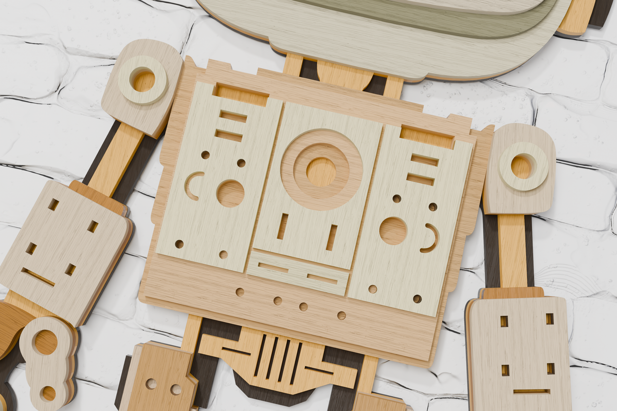 Layered robot design for Cricut maker

