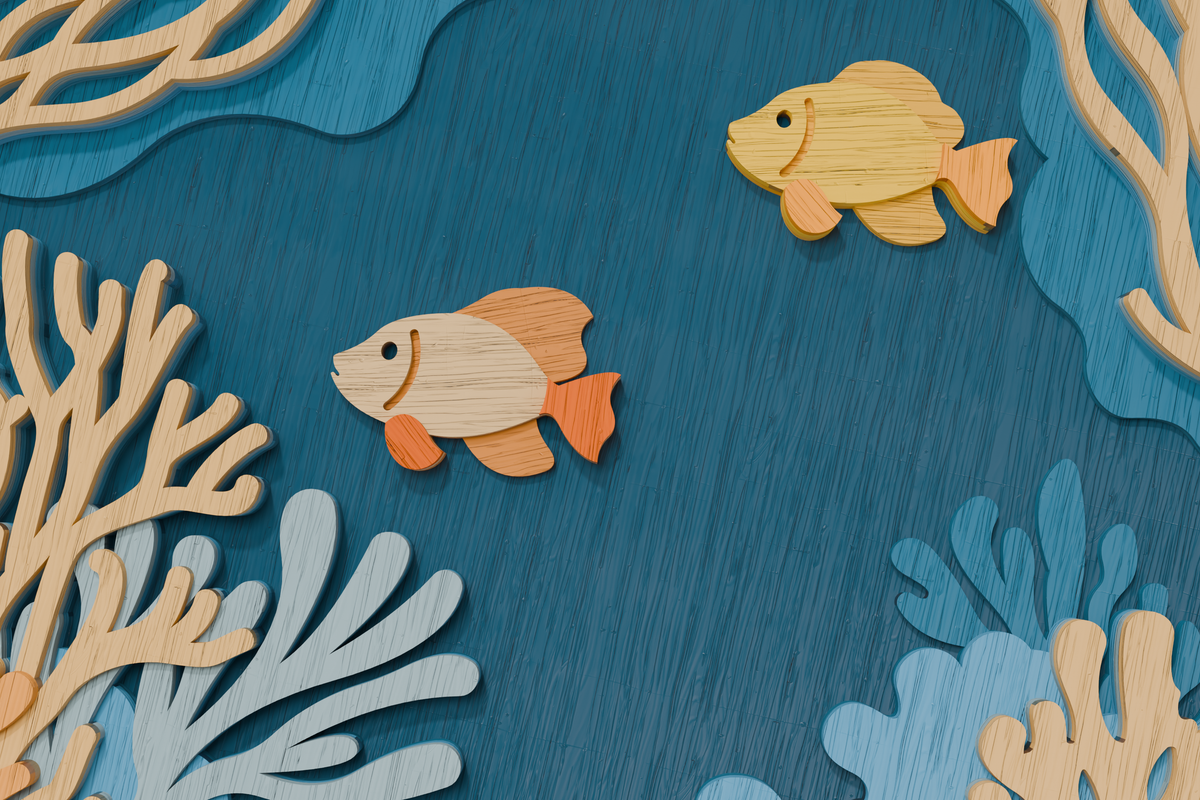 Layered underwater design for Cricut maker

