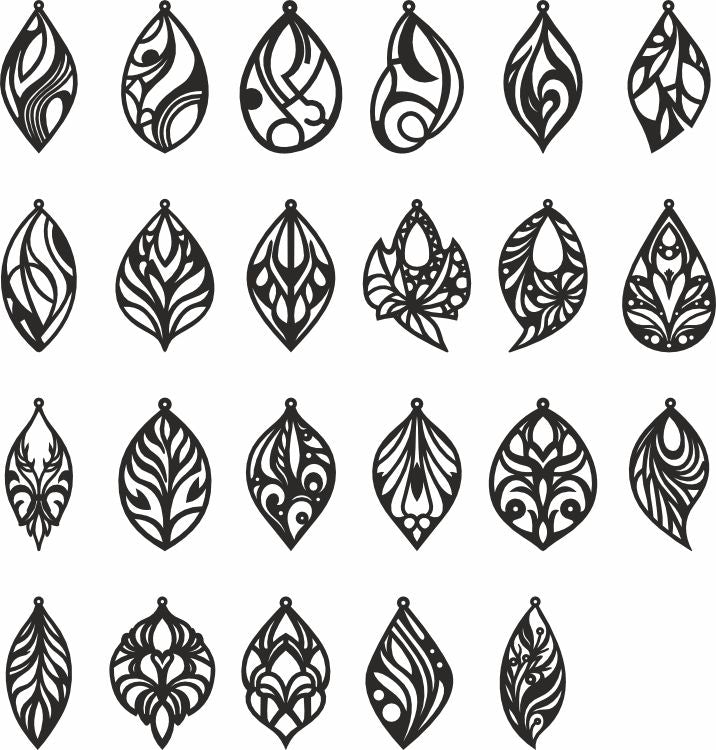 Leaf style ornament file dxf