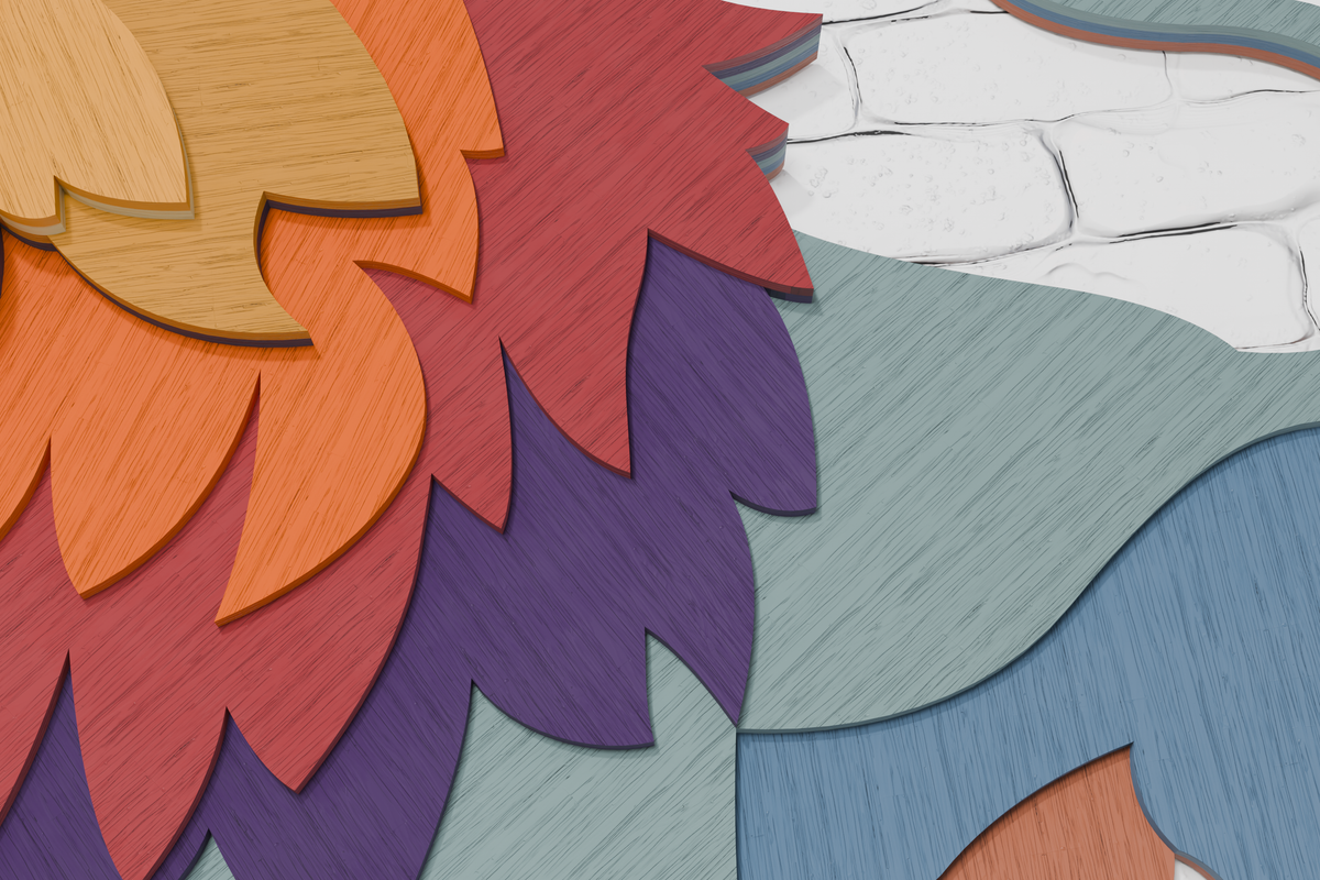 Lion Glowforge ready vector file

