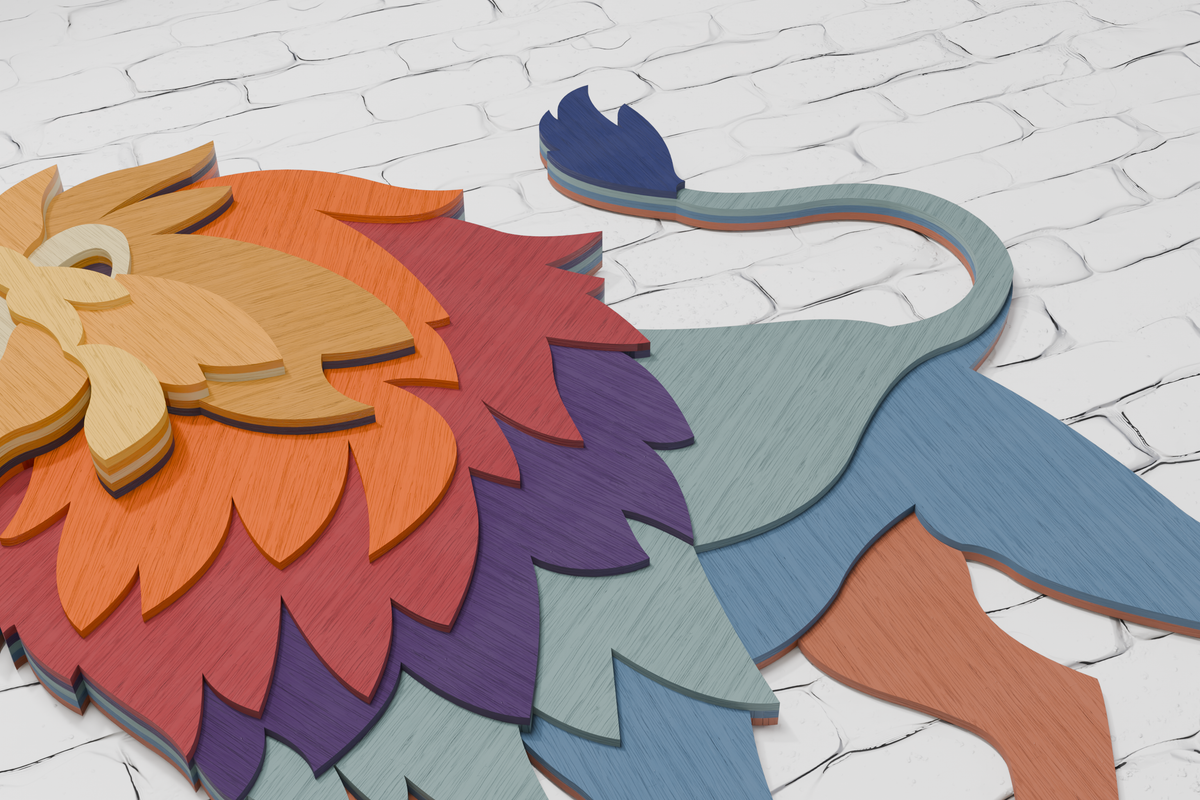 Lion digital files CDR DXF AI PDF SVG

