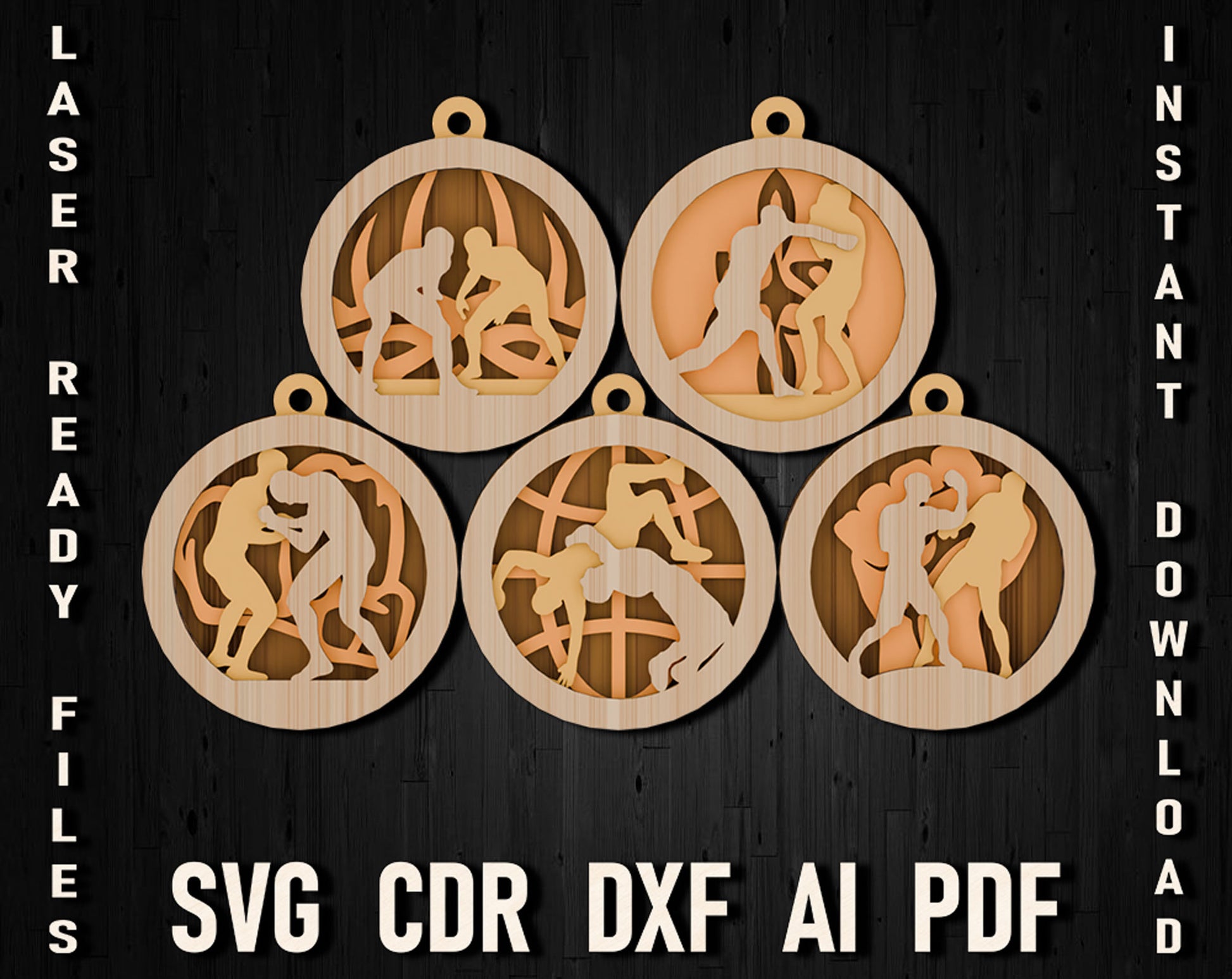 MMA combat sports svg christmas multilayer files